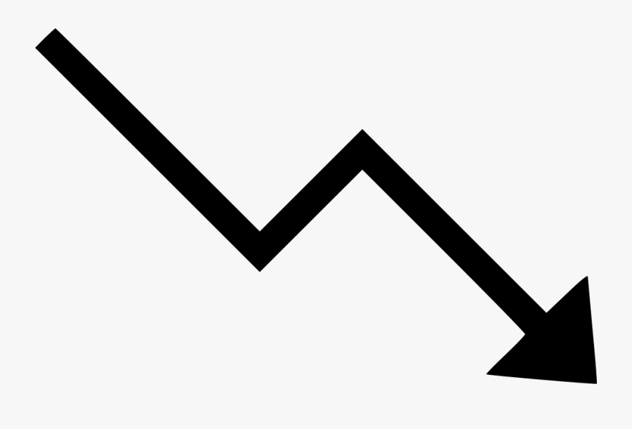 Trending Arrow Chart Decrease - Arrow Chart Going Down, Transparent Clipart