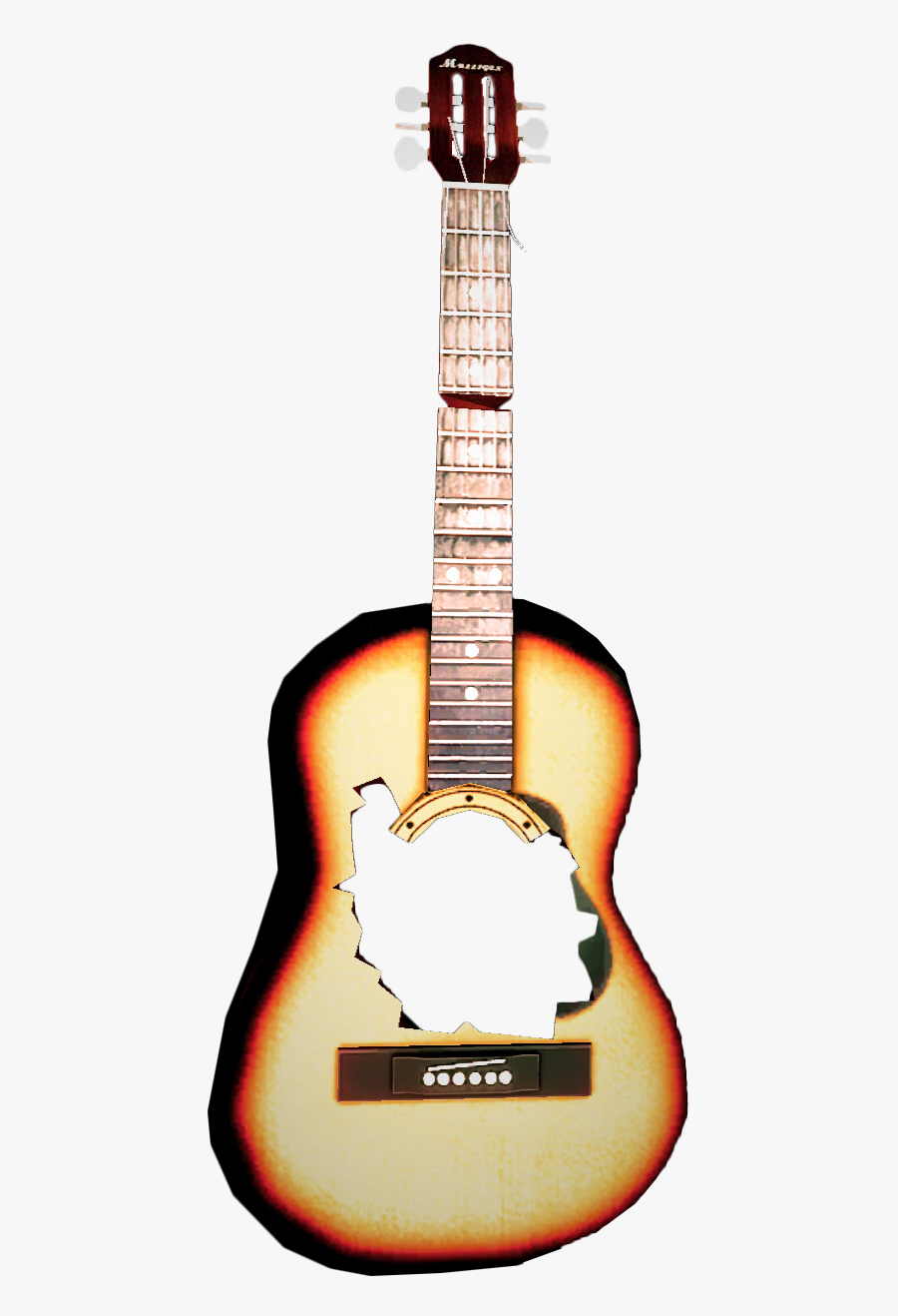 Image - Broken Acoustic Guitar Png, Transparent Clipart