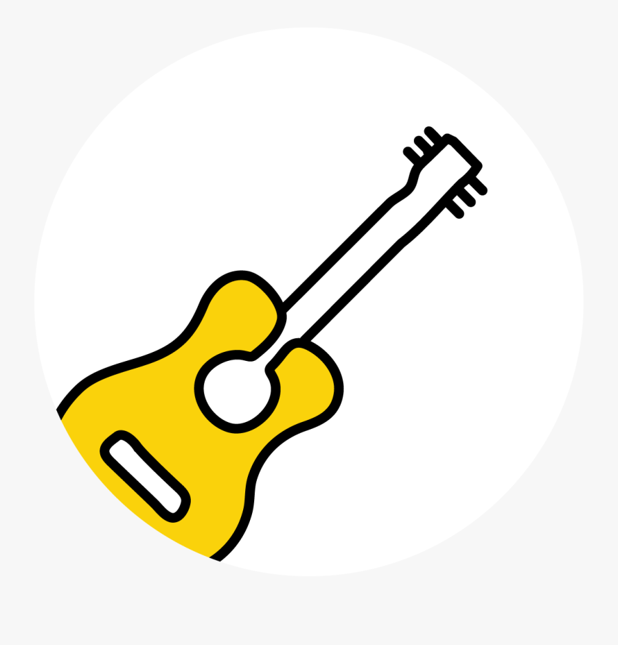 Guitar White Icon Png, Transparent Clipart
