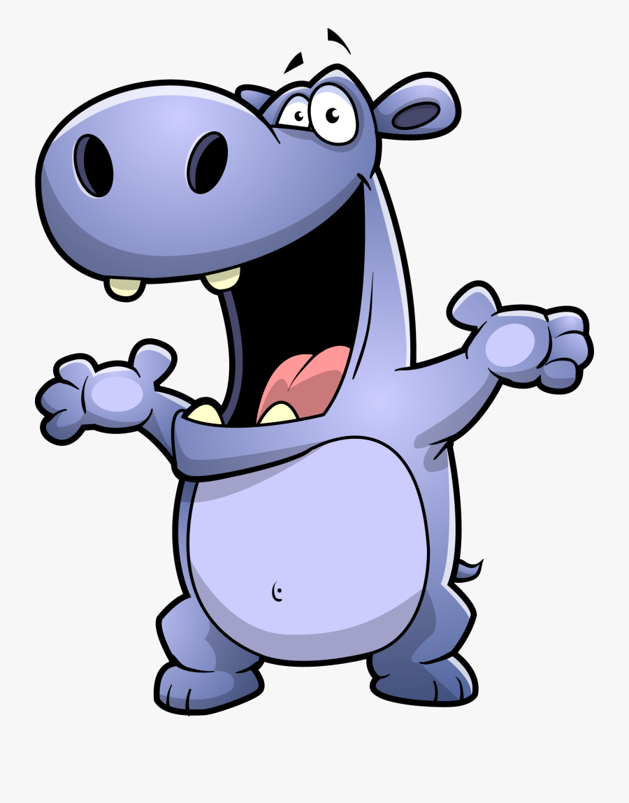 Hugo Is A Young And Adventurous Hipoppotamus Who Lives Excited Hippo Free Transparent Clipart Clipartkey
