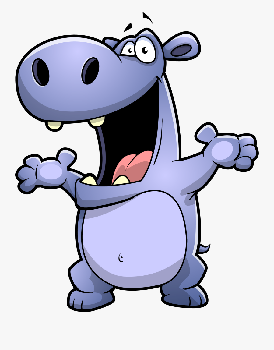 Hugo Is A Young And Adventurous Hipoppotamus Who Lives - Excited Hippo, Transparent Clipart