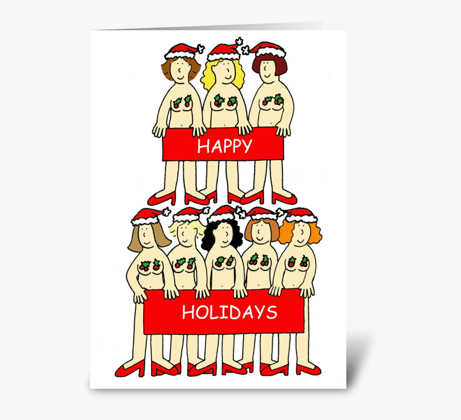 Burlesque Ladies Happy Holidays Greeting Card - Srecan Rodjendan, Transparent Clipart