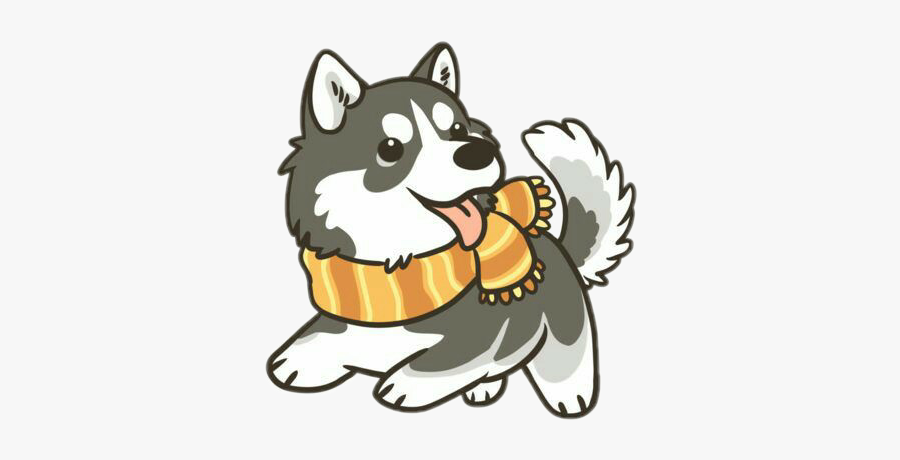 #freetoedit #cute #dog #husky #scarf - Husky Sticker, Transparent Clipart