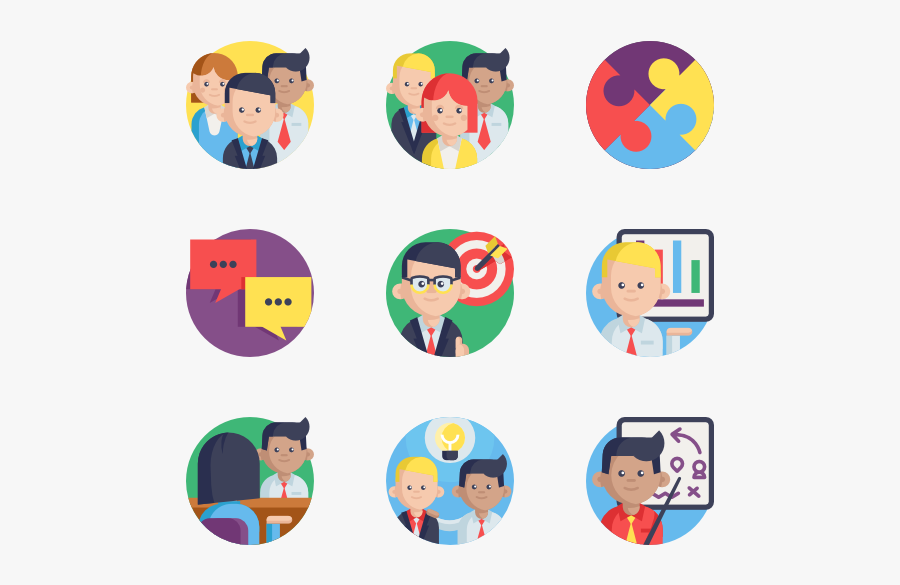 Teamwork - Antivirus Icons With Name, Transparent Clipart