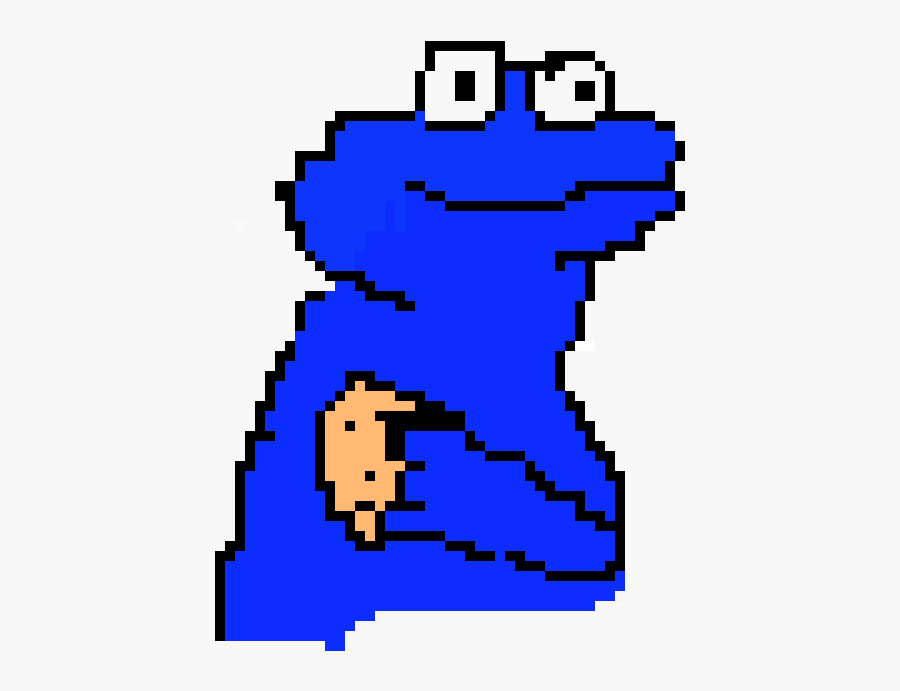 Pixel Art Cookie Monster, Transparent Clipart