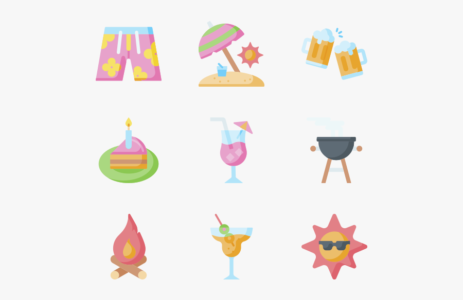 Summer Party, Transparent Clipart
