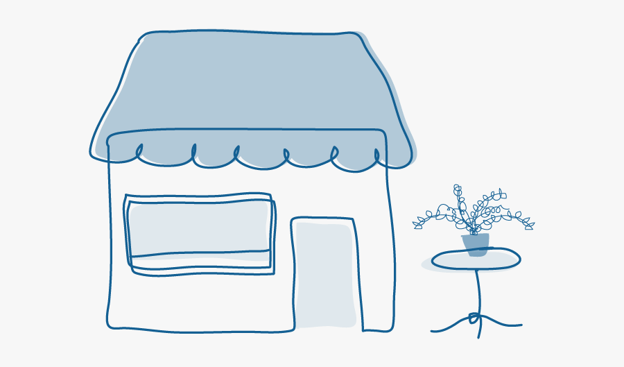 Illustration Of Shop Front - Chair, Transparent Clipart