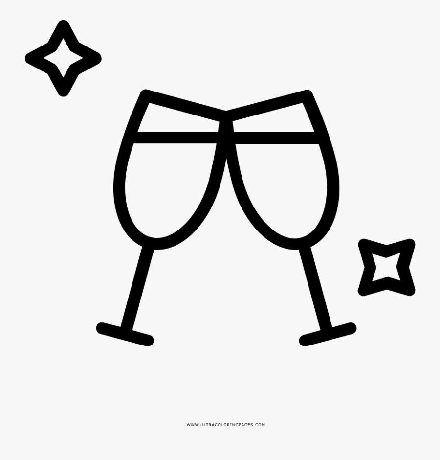 Cheers Coloring Page - Drink Icon Png, Transparent Clipart