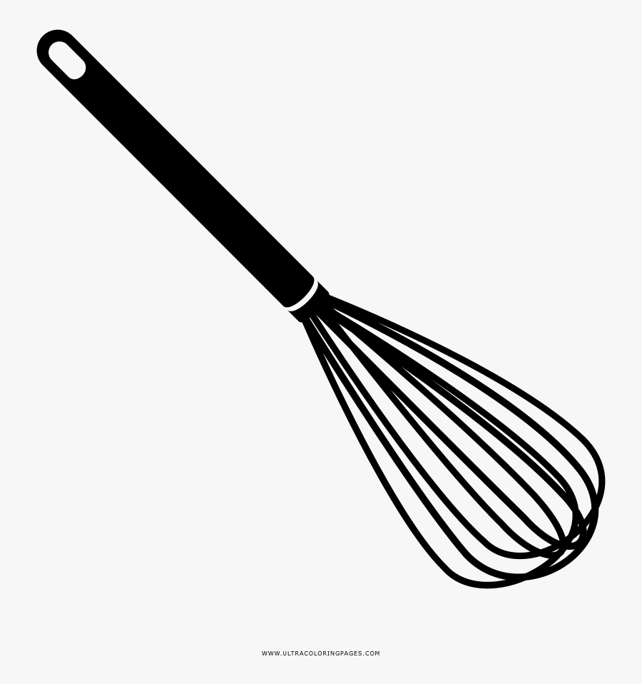 Whisk Coloring Book Drawing Broom Black And White - Cartoon Whisk Png, Transparent Clipart