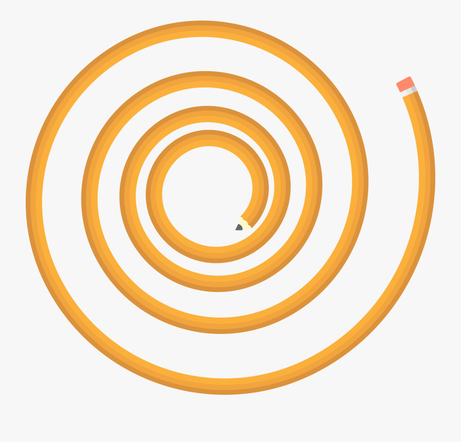 Pencil Spiral Clip Arts - Spiral Pencil, Transparent Clipart