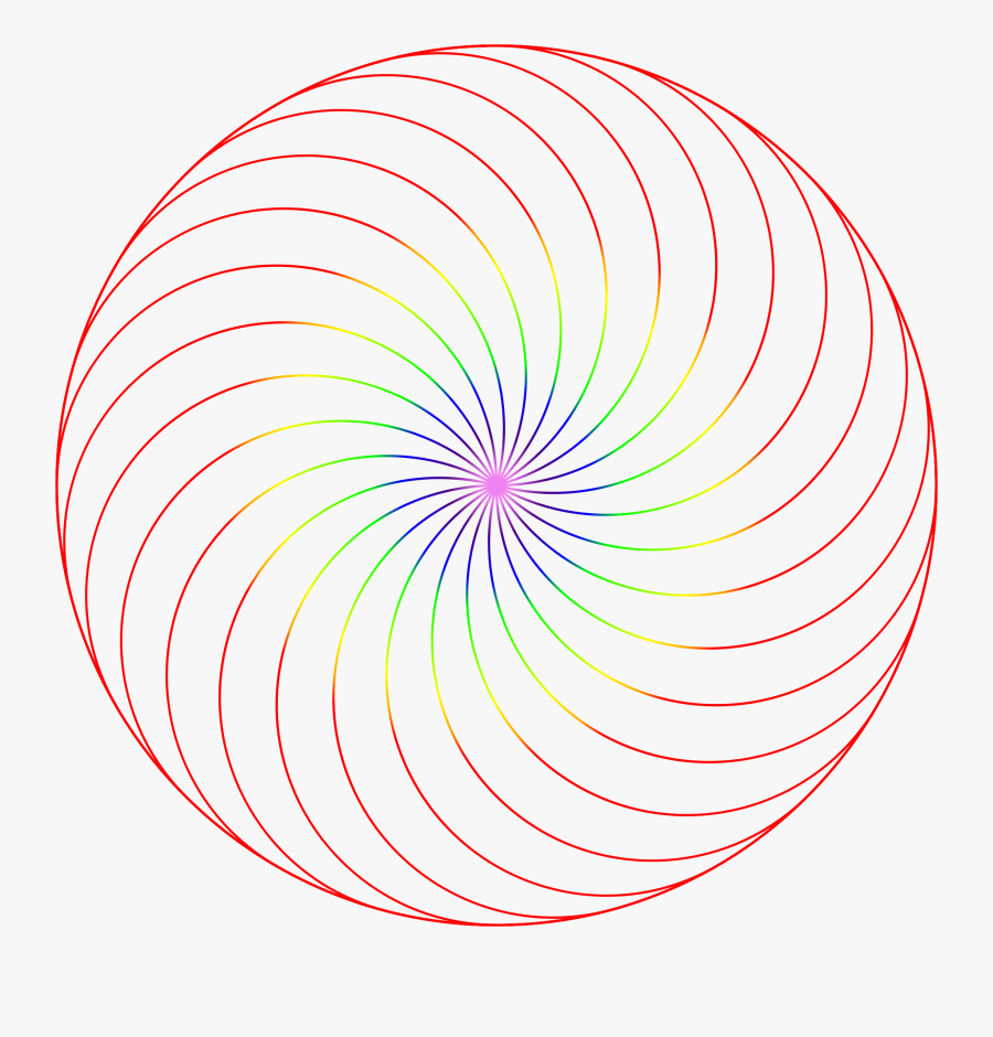 Fibonacci Spiral 3 Clip Arts - Circle, Transparent Clipart