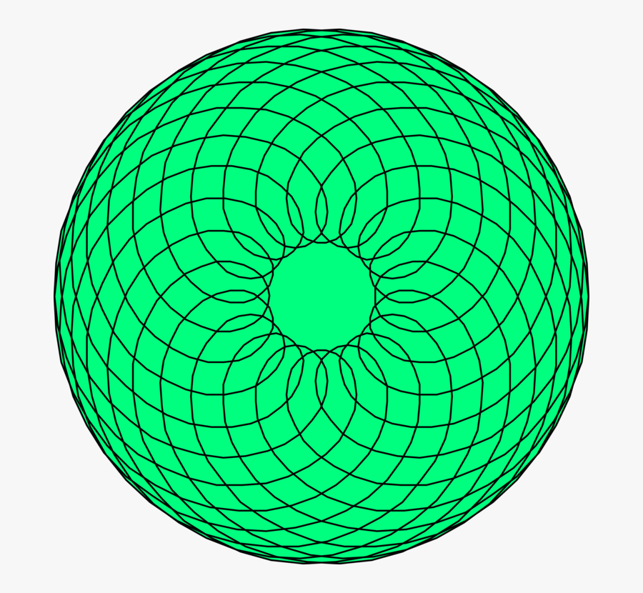 Drawing Spiral Mandala Clip Art Transparent Download - Geometric Doughnut Spheres 3d, Transparent Clipart