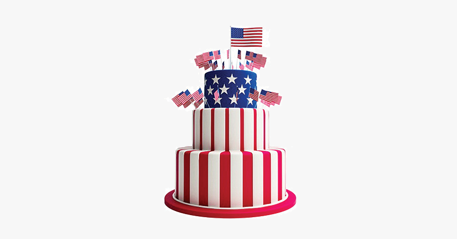 Cake - White And Blue Birthday Cake, Transparent Clipart