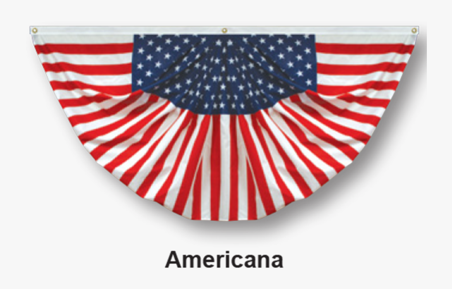 Lightweight Polyester Pleated Americana Bunting - Miroir Soleil, Transparent Clipart