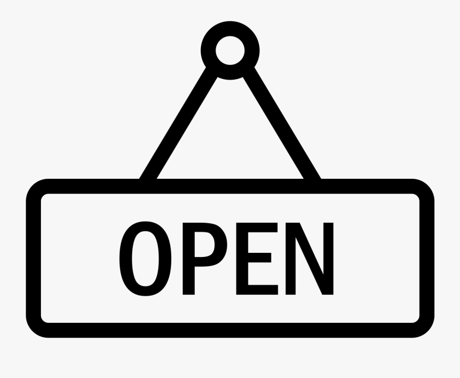 Open Hanging Sign Png Clipart , Png Download - Open Black Transparent Background, Transparent Clipart