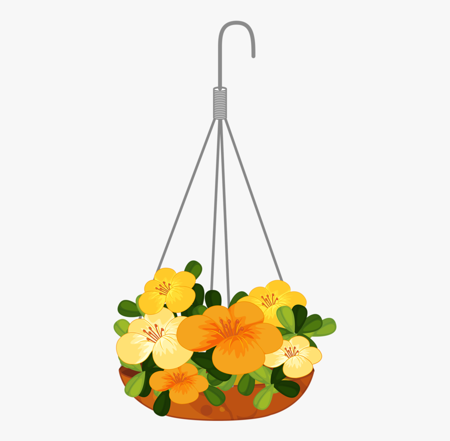 Hanging Flower Baskets Clipart - Hanging Plant Clip Art, Transparent Clipart