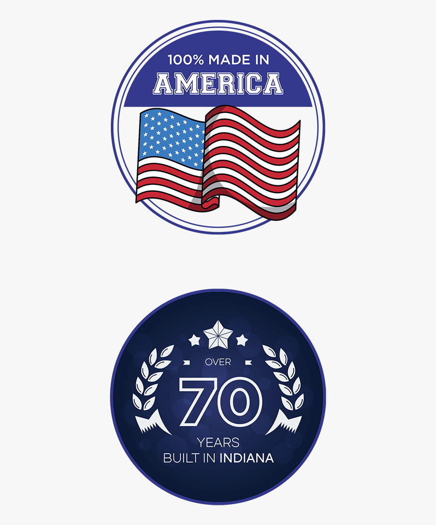Over 70 Years Built In Indiana - Flag Of The United States, Transparent Clipart