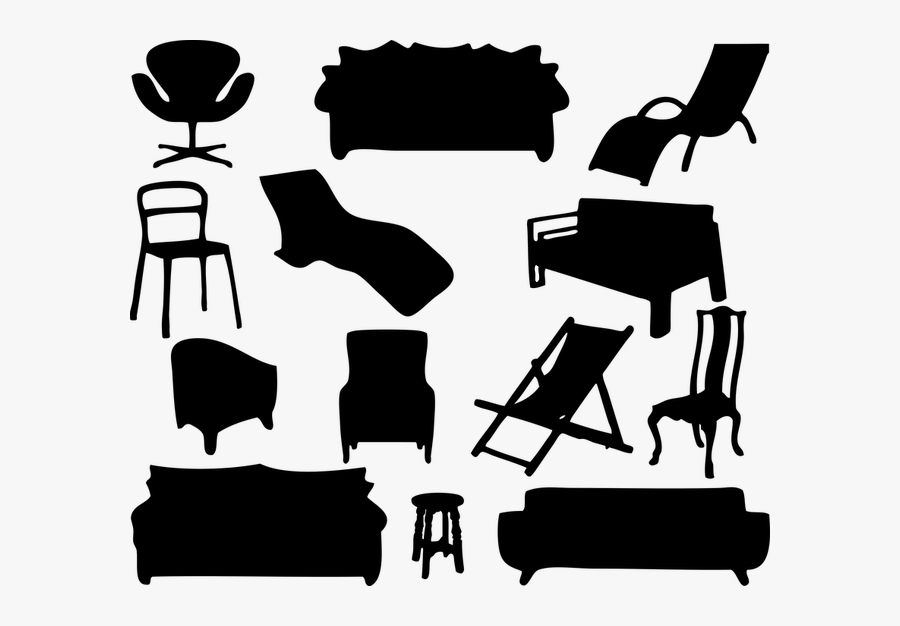 Chair, Couch, Furniture, Home Decoration, Lounge, Relax - Furniture Png Black And White, Transparent Clipart