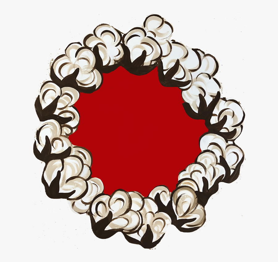 Cotton Wreath Wood Door Hanger Clipart , Png Download - Circle, Transparent Clipart