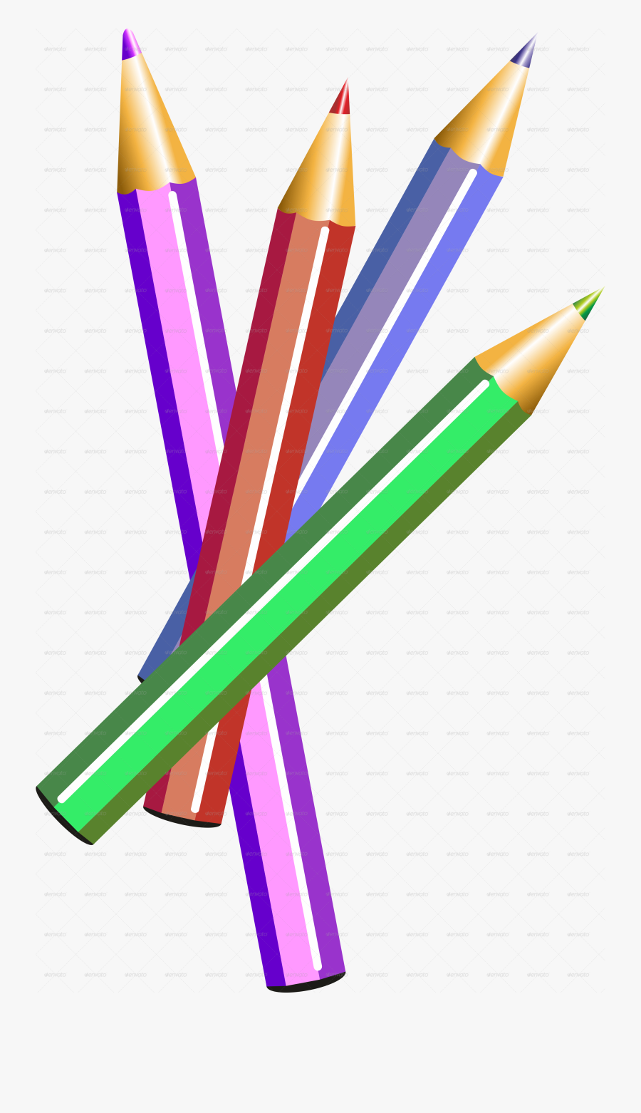 Pencil Cartoon Png - Cartoon Colored Pencils Png, Transparent Clipart
