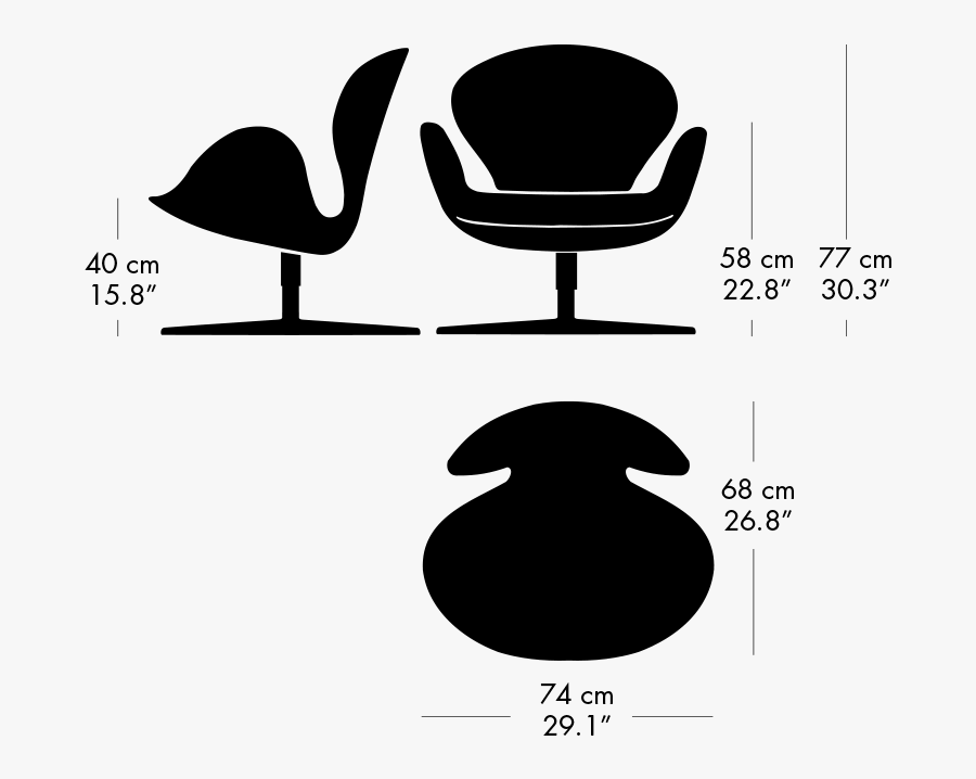 Energy Label - Swan Chair Top View, Transparent Clipart