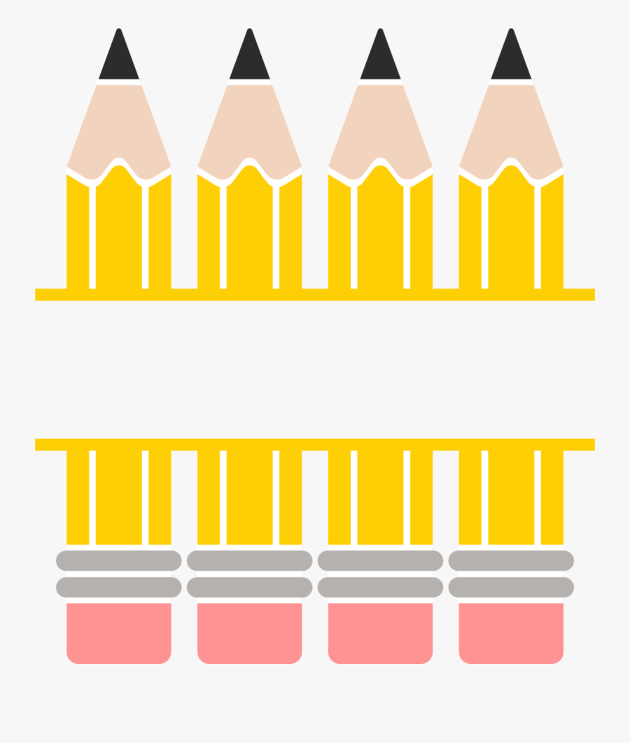 Split Pencil Clip Art, Transparent Clipart