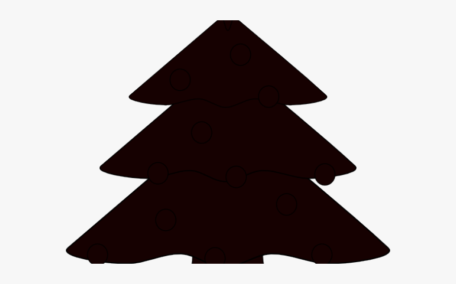 Black And White Christmas Tree Vector, Transparent Clipart