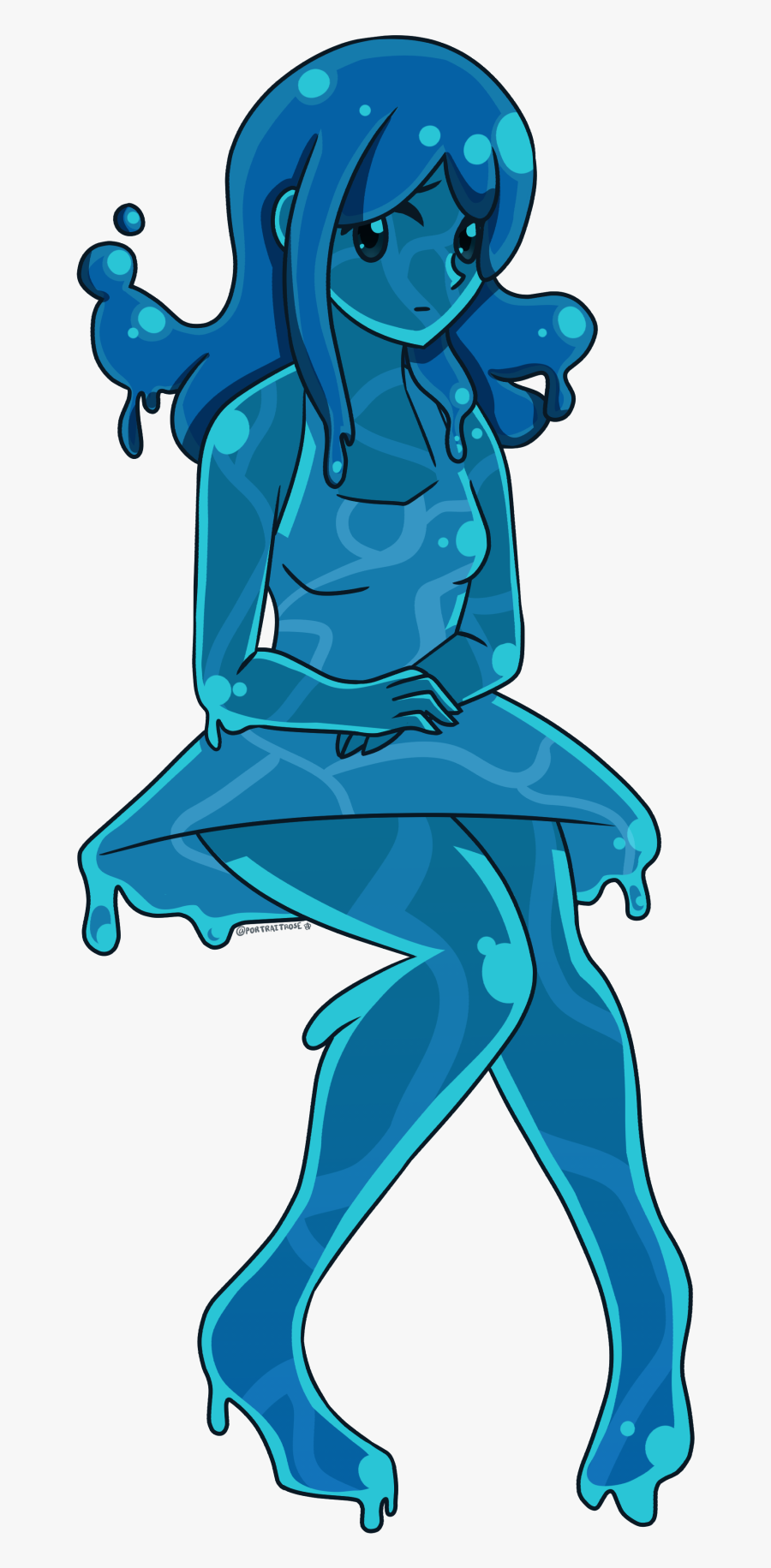 Puddle Slimes Girl, Transparent Clipart