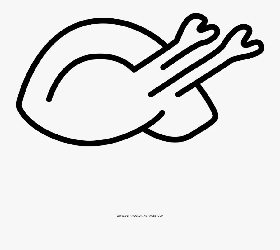 Transparent Whole Chicken Png - Line Art, Transparent Clipart