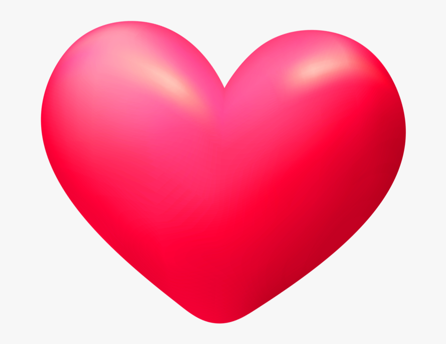 3d Heart Transparent - Pink Heart Png 3d, Transparent Clipart