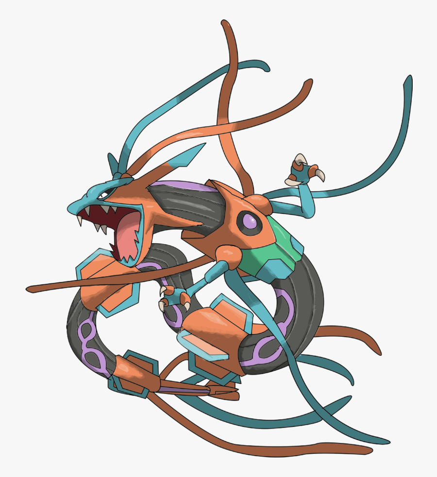 Transparent Pokemon Clipart - Rayquaza Deoxys Fusion, Transparent Clipart