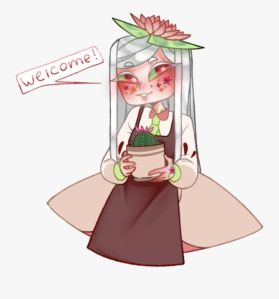 “a Lil Drawing Of My Flower-girl Working ” - Cartoon, Transparent Clipart