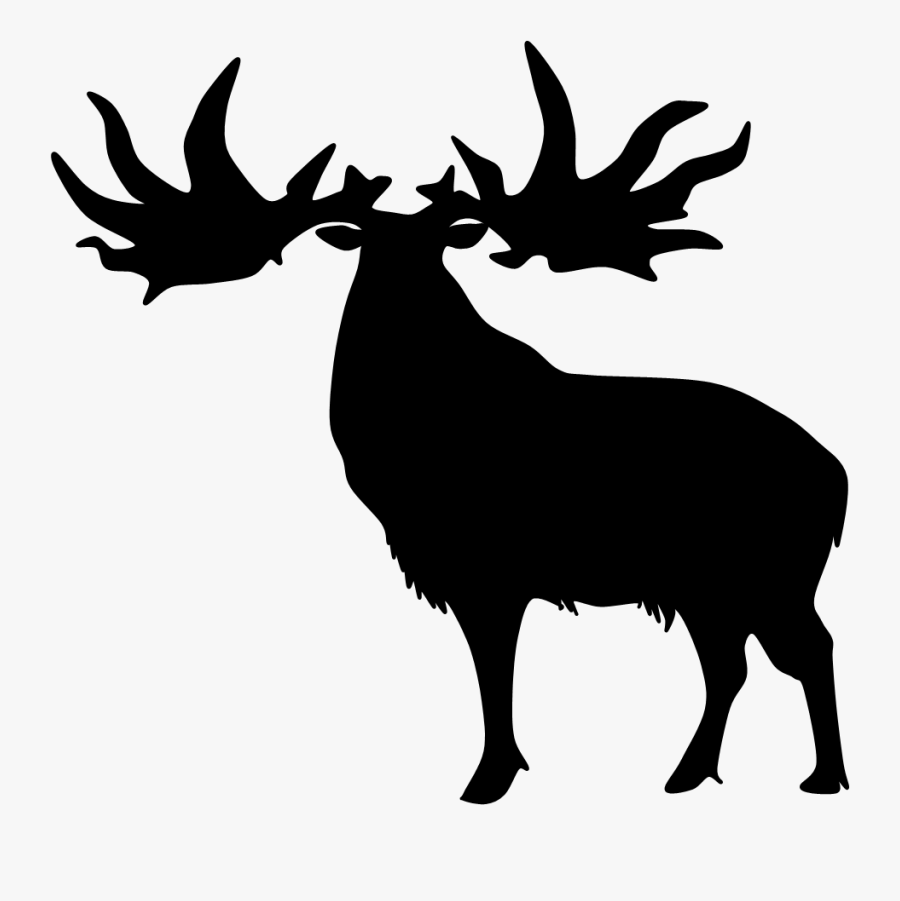Reindeer Elk Silhouette Antler - Deer, Transparent Clipart