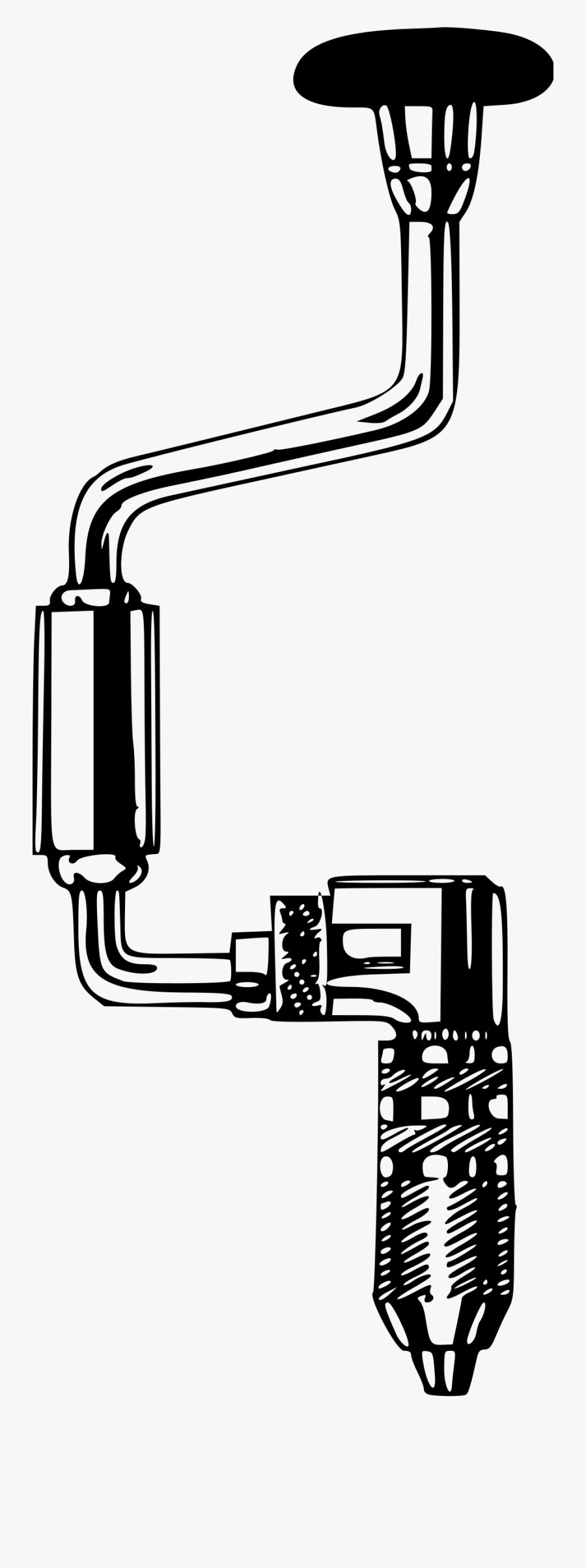 Hand Big Image Png - Drawing Of Hand Drill, Transparent Clipart