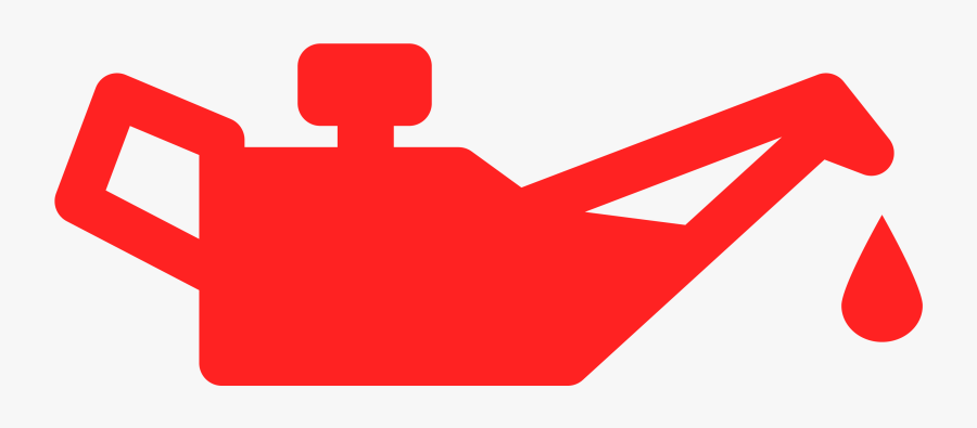 Oil Pressure Warning Symbol In Red - Oil Pressure Warning Icon, Transparent Clipart