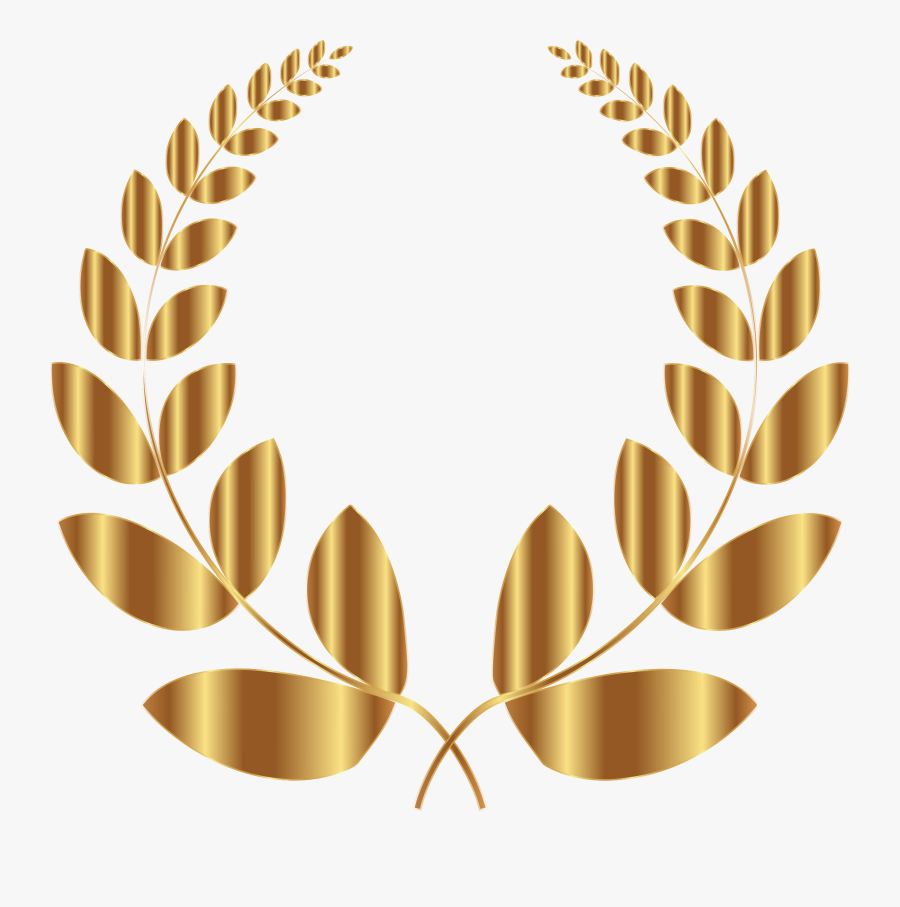 Gold Laurel Wreath 5 No Background Icons Png - Gold Wreath Transparent Background, Transparent Clipart