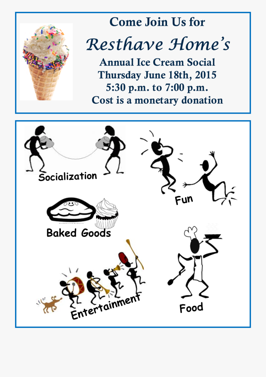 Ice Cream Social Pic - Communication, Transparent Clipart