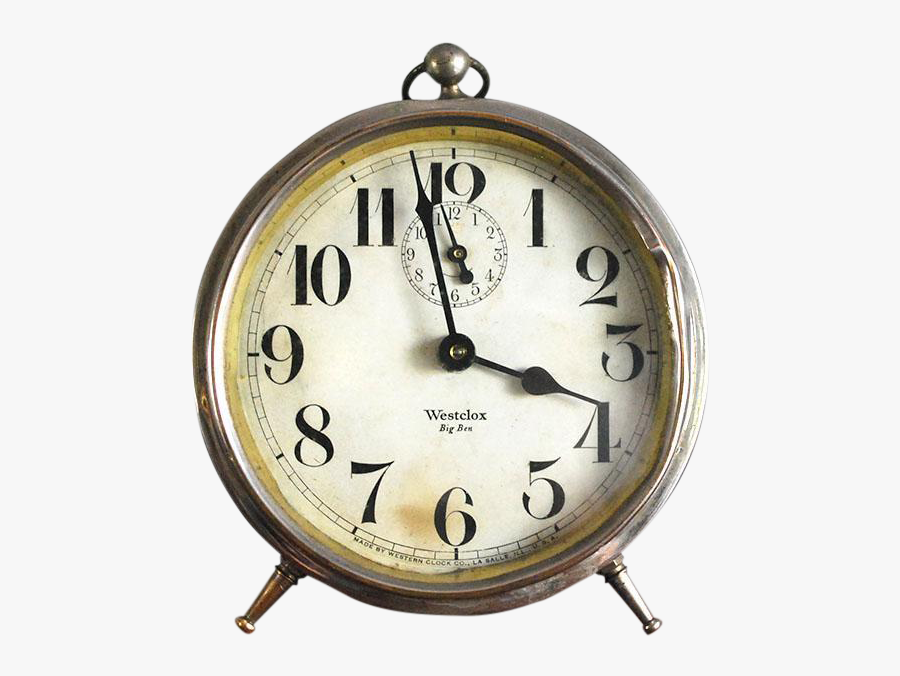 Clip Art Old Fashion Alarm Clock - Westclox Big Ben Style 1, Transparent Clipart