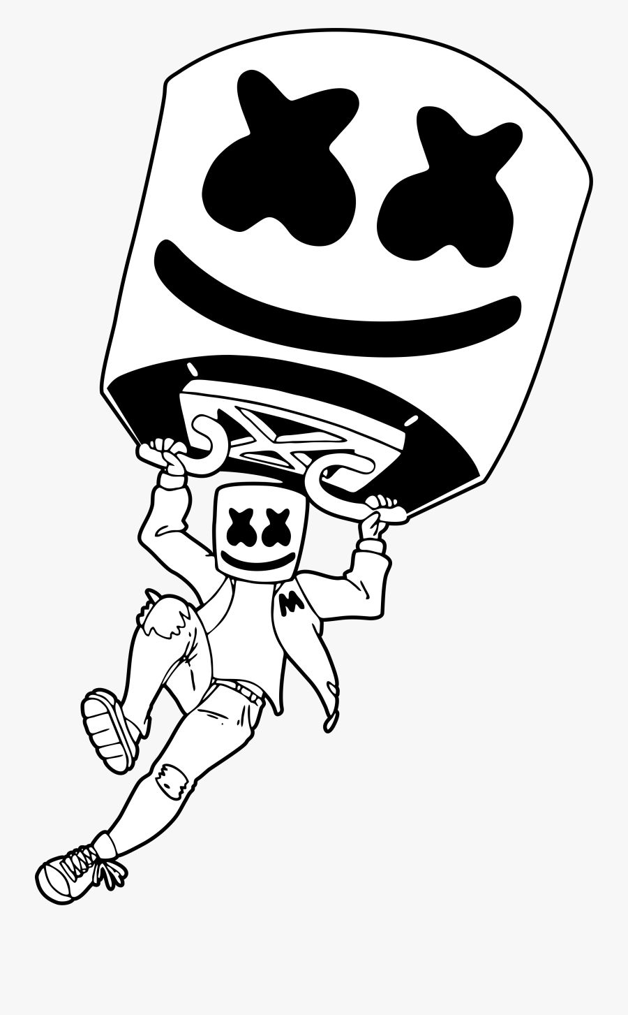 Marshmello X Fortnite, Transparent Clipart