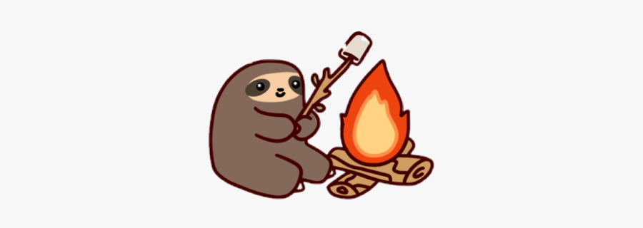 #sloth #fire #marshmallow #marshmellow #cuts #freetoedit, Transparent Clipart