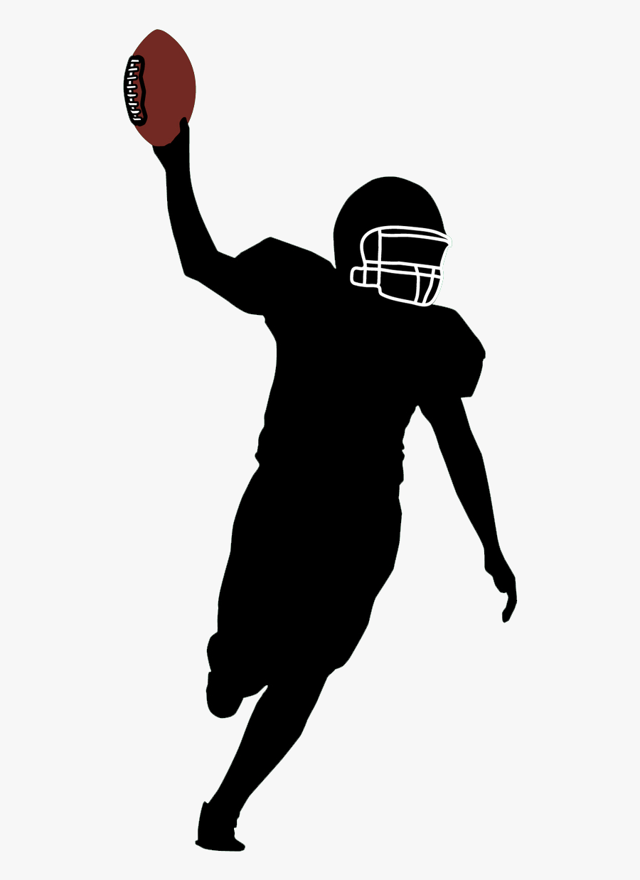 Basketball Fan Football,team Sport,throwing A Ball,clip - Football Player Silhouette Png, Transparent Clipart