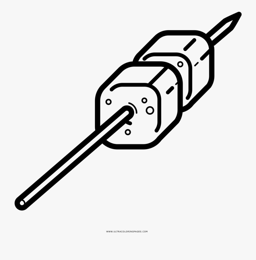 Marshmallow Coloring Page, Transparent Clipart