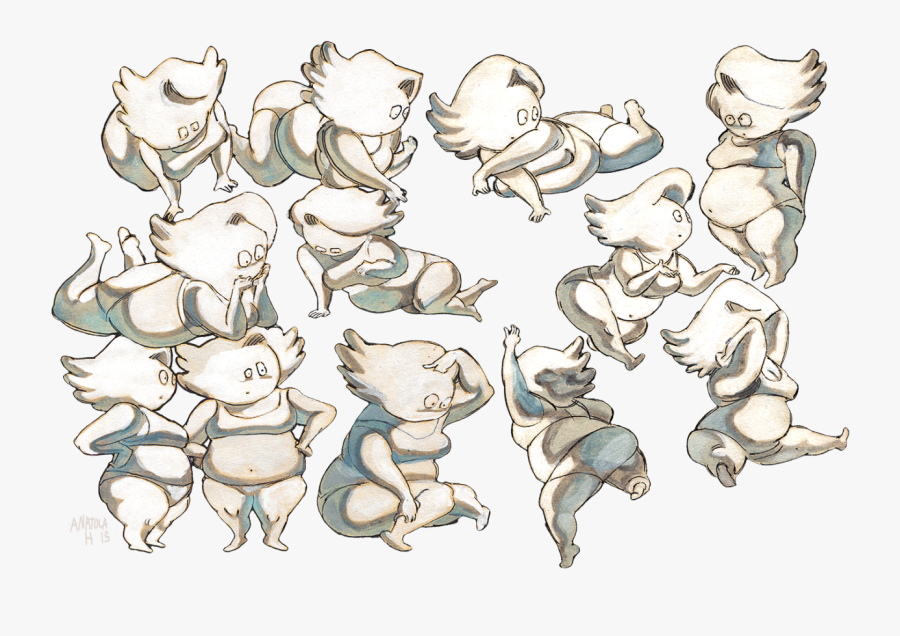 Little Marshmallow Girl Named Maggie - Cartoon, Transparent Clipart