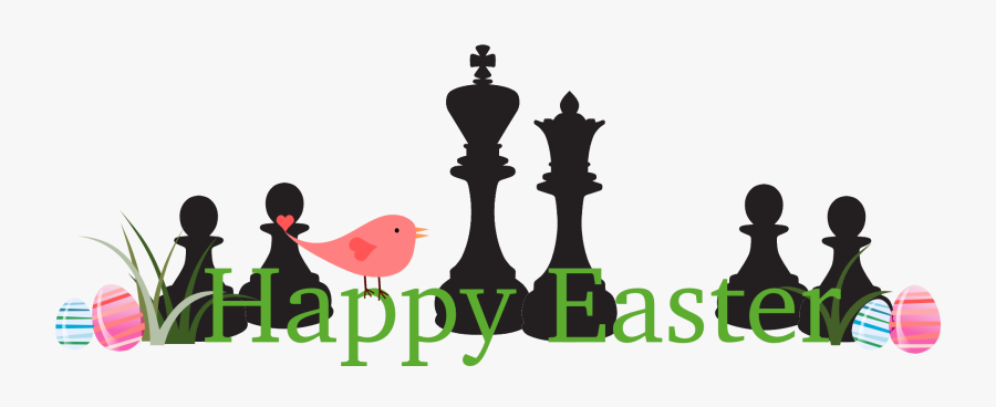Happy Easter Chess Pieces Clipart - Chess Easter, Transparent Clipart