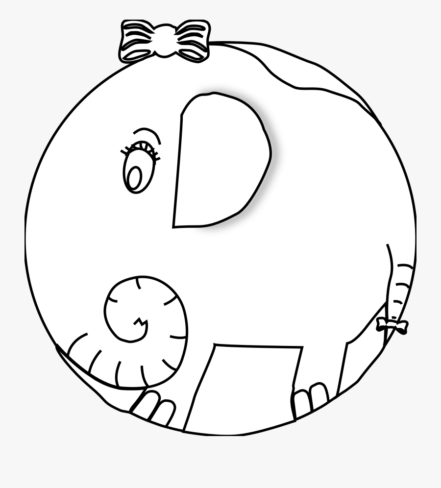Elephant Panda Free Images - Circle, Transparent Clipart