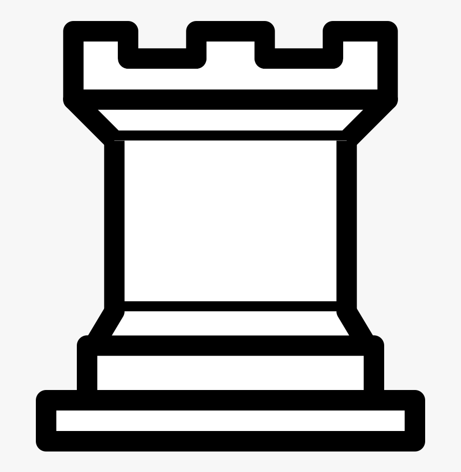 White Rook Chess Piece, Transparent Clipart