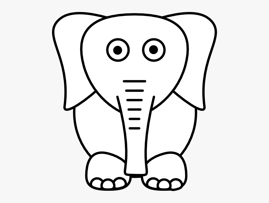 Black And White Elephant Clip Art, Transparent Clipart