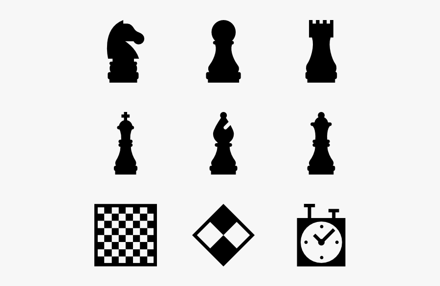 Chess - Piezas De Ajedrez Icono, Transparent Clipart