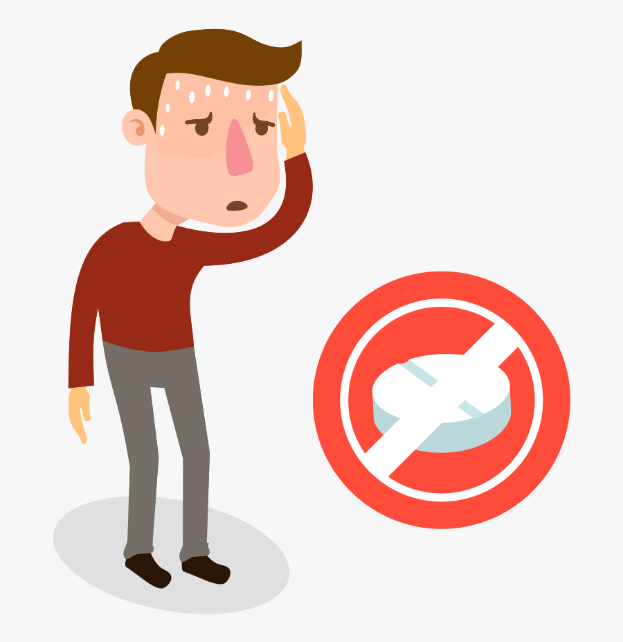 Person Feeling Unwell From Taking Wrong Medicine - اعراض فقر الدم كرتون, Transparent Clipart