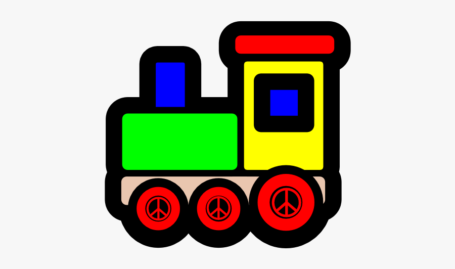 Toy Train Icon Christmas Xmas Electronics Peace Symbol - Clip Art Toy Train, Transparent Clipart